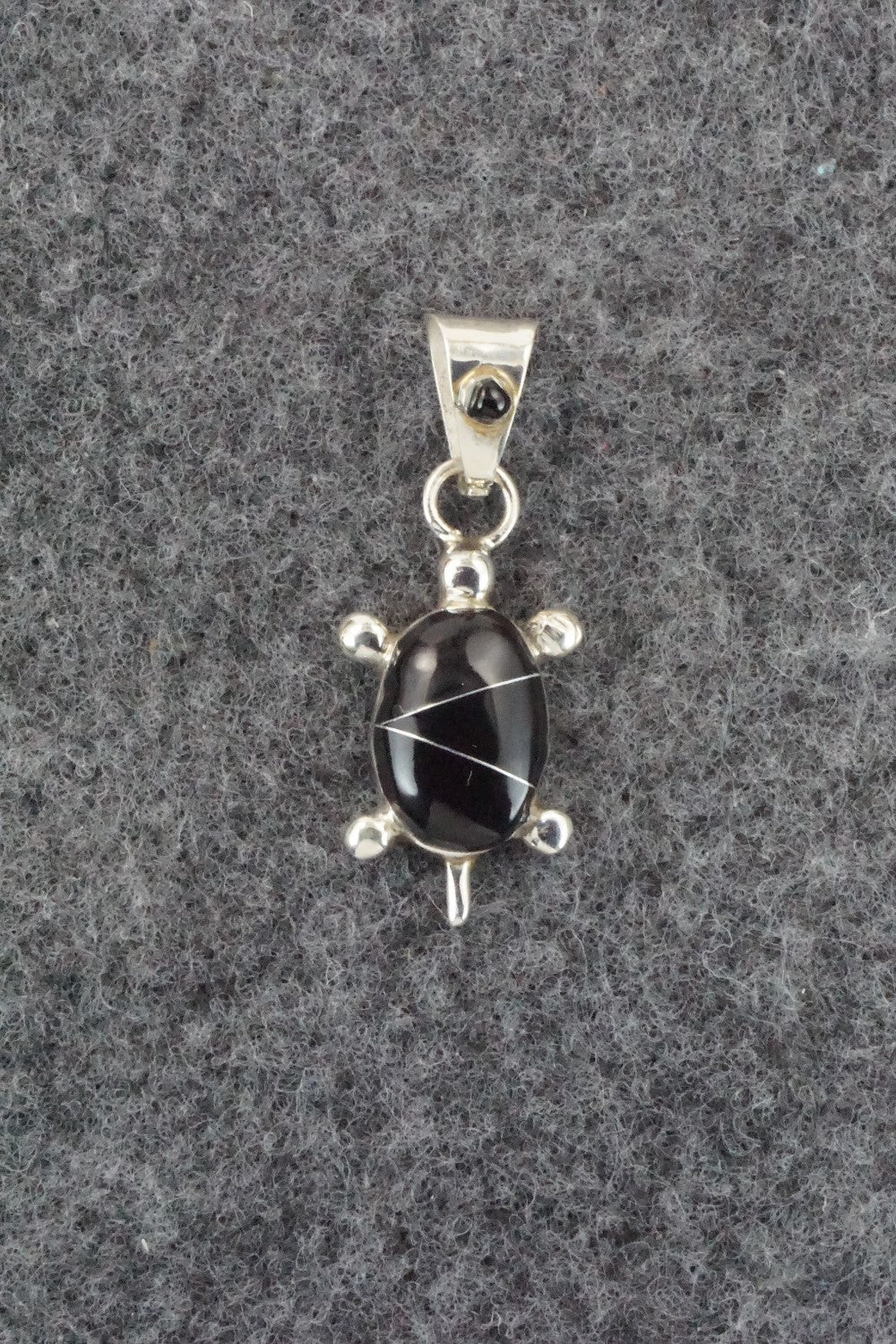 Onyx & Sterling Silver Inlay Pendant - Bryan Sandoval