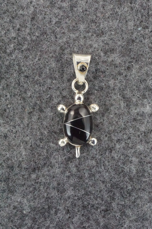 Onyx & Sterling Silver Inlay Pendant - Bryan Sandoval