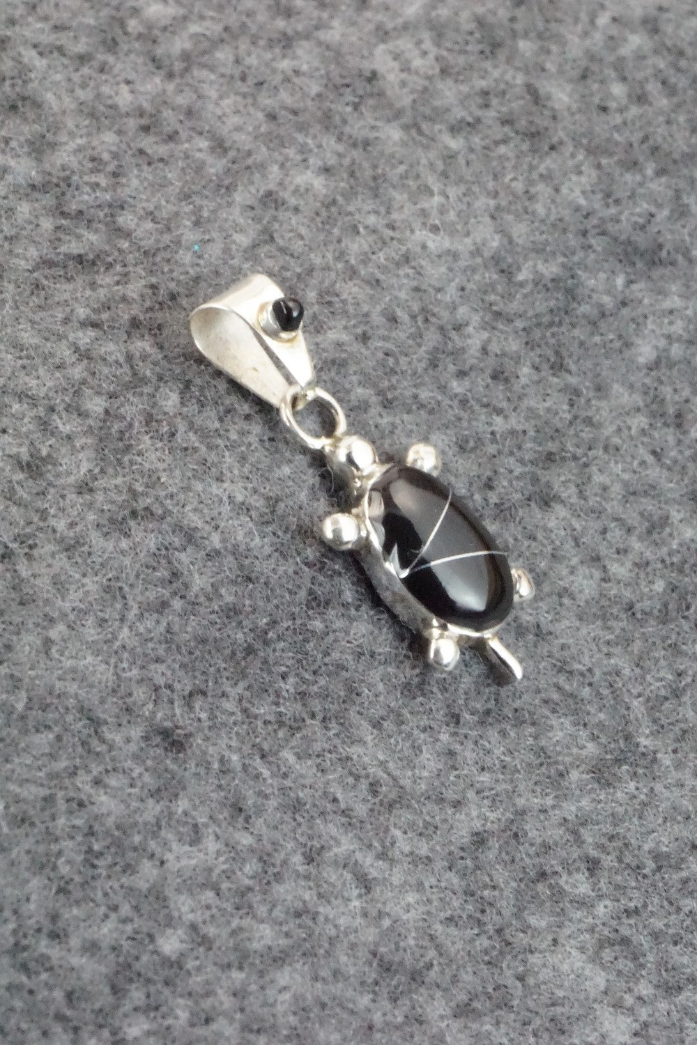 Onyx & Sterling Silver Inlay Pendant - Bryan Sandoval