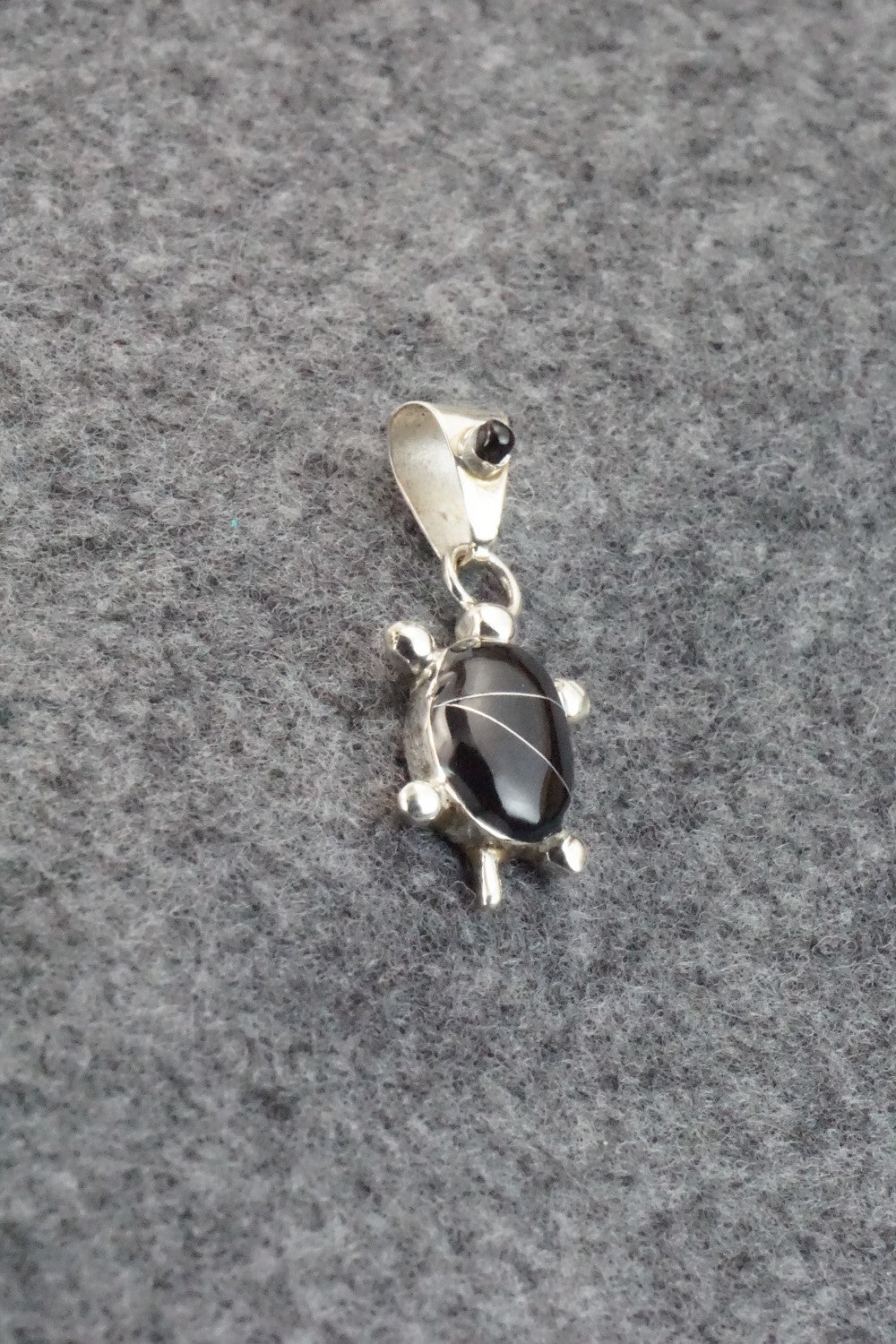 Onyx & Sterling Silver Inlay Pendant - Bryan Sandoval