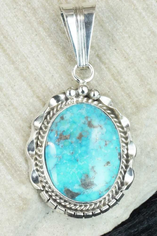 Turquoise & Sterling Silver Pendant - Samuel Yellowhair