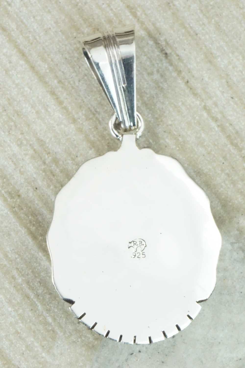 Turquoise & Sterling Silver Pendant - Samuel Yellowhair