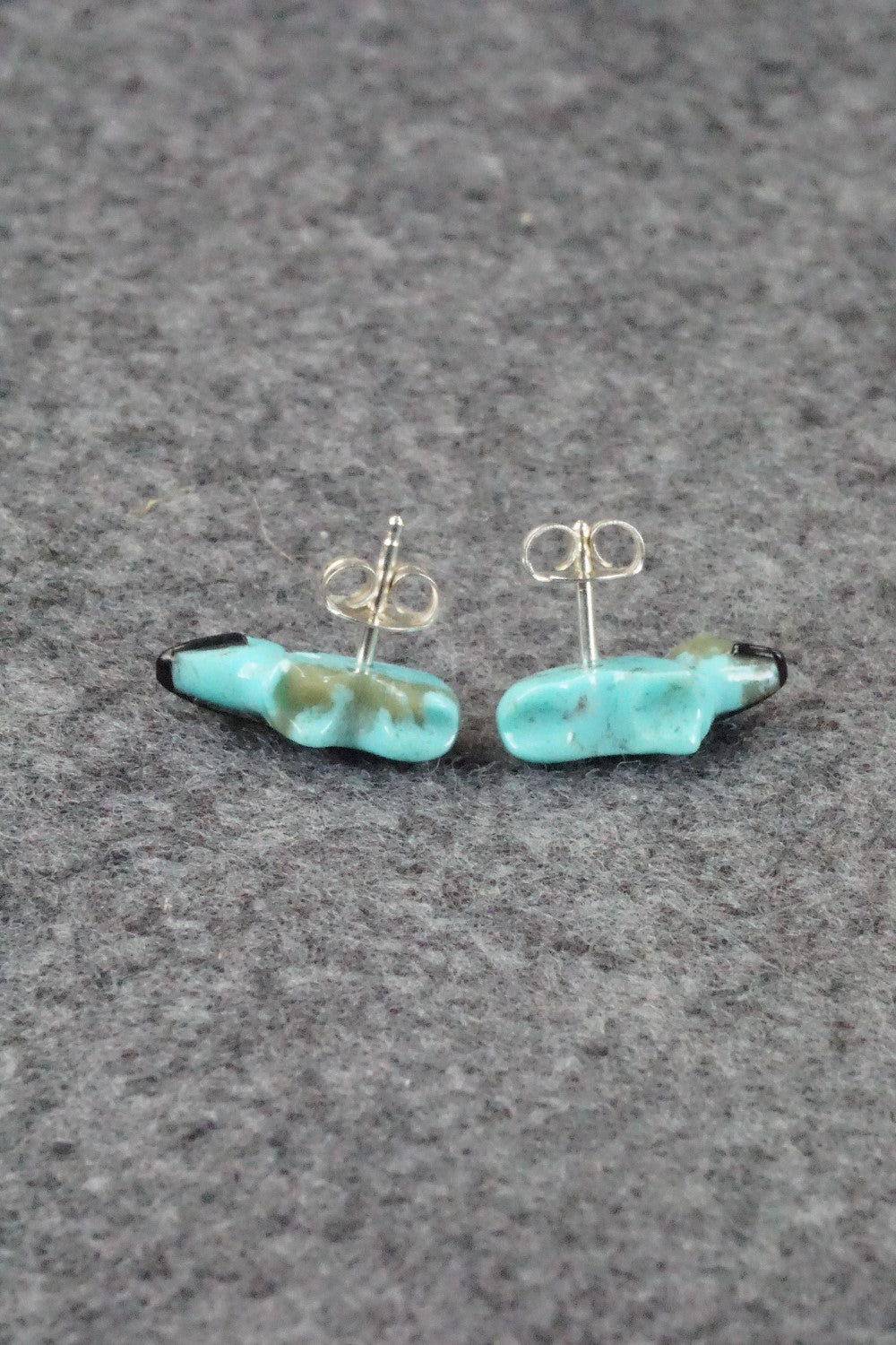 Turquoise & Sterling Silver Earrings - Pansy Natachu