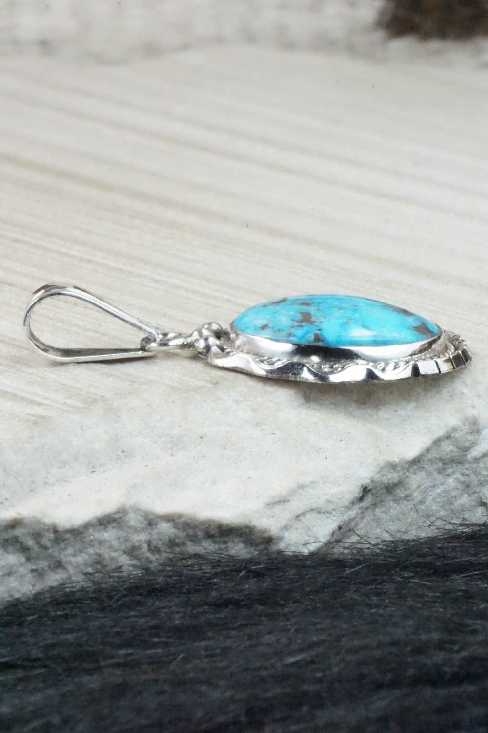 Turquoise & Sterling Silver Pendant - Samuel Yellowhair