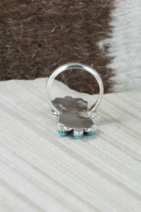 Turquoise & Sterling Silver Ring - Carlene Hattie - Size 5.5
