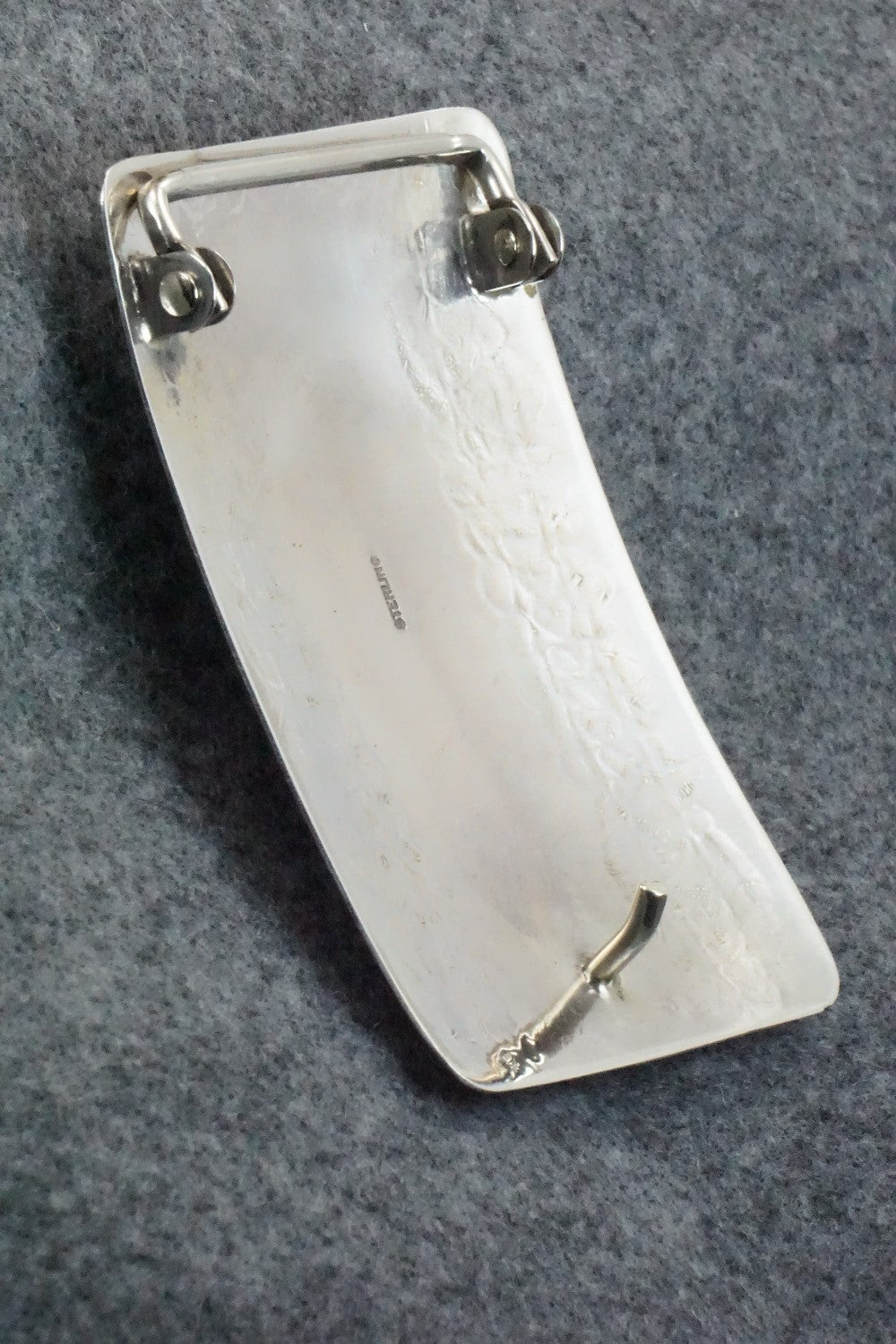 Onyx and Sterling Silver Belt Buckle - Wilbur Myers
