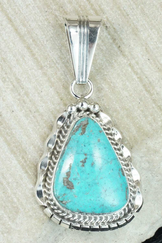 Turquoise & Sterling Silver Pendant - Samuel Yellowhair