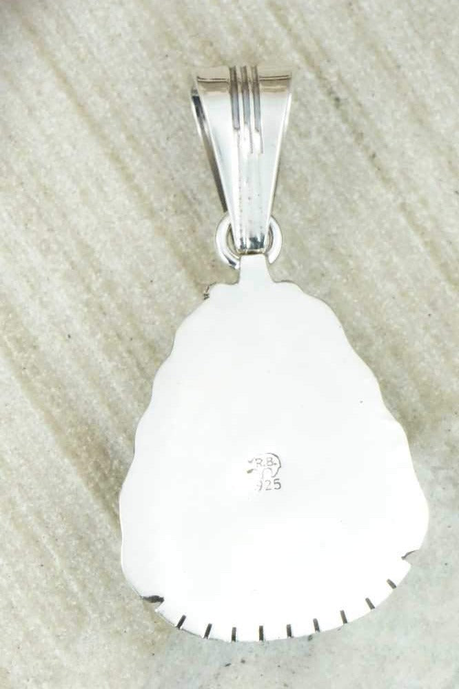 Turquoise & Sterling Silver Pendant - Samuel Yellowhair