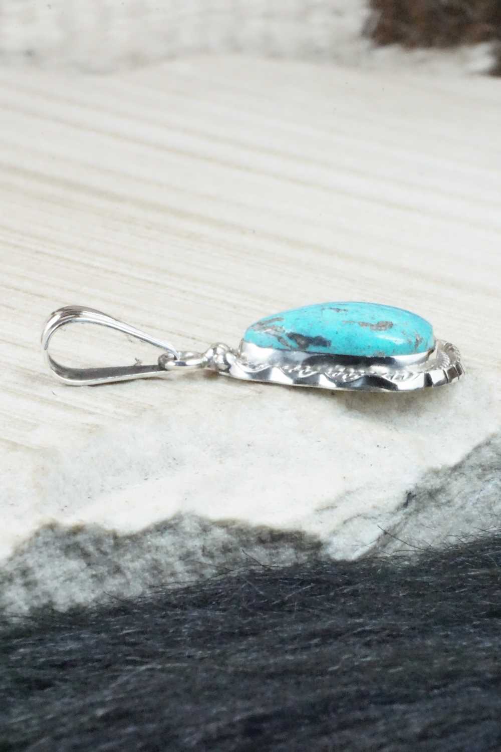 Turquoise & Sterling Silver Pendant - Samuel Yellowhair