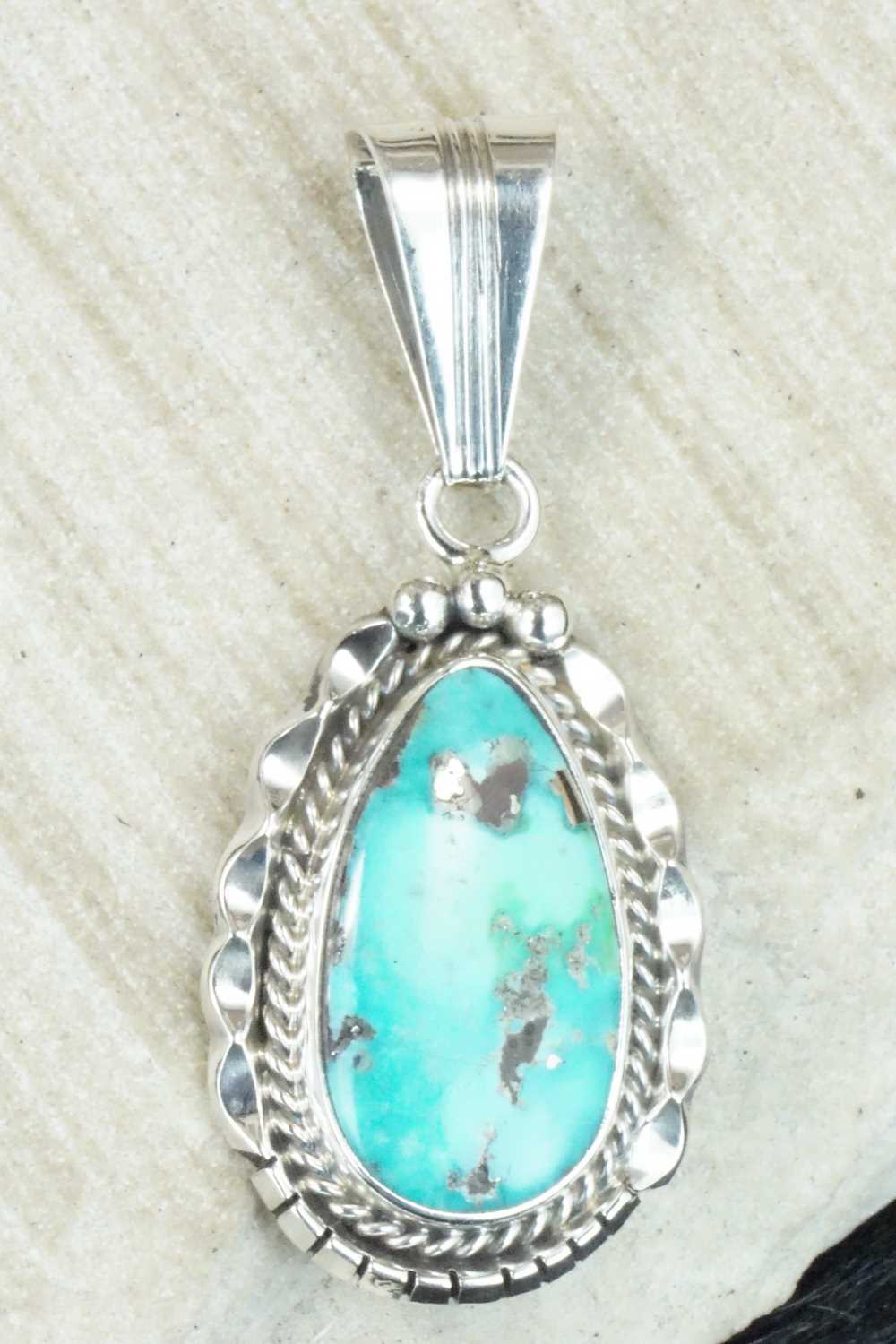 Turquoise & Sterling Silver Pendant - Samuel Yellowhair