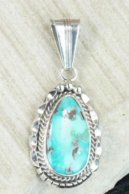 Turquoise & Sterling Silver Pendant - Samuel Yellowhair