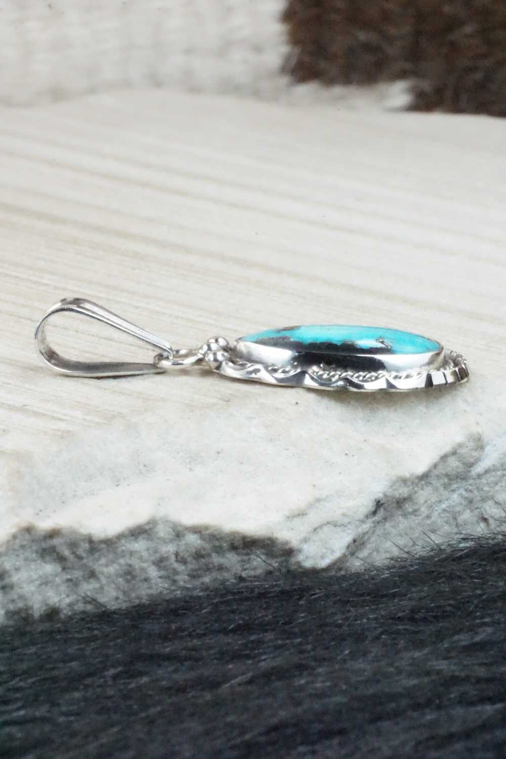 Turquoise & Sterling Silver Pendant - Samuel Yellowhair