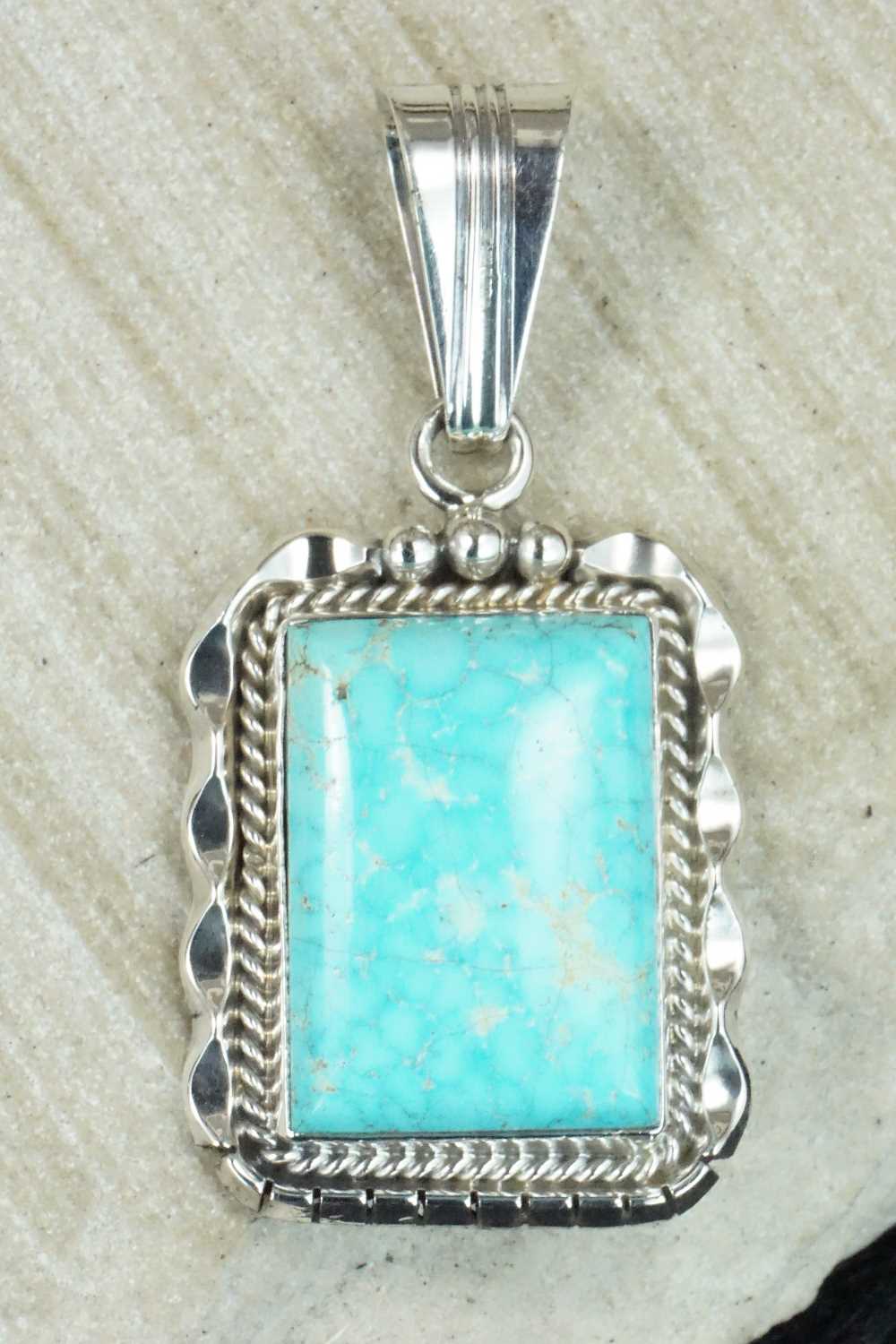 Turquoise & Sterling Silver Pendant - Samuel Yellowhair