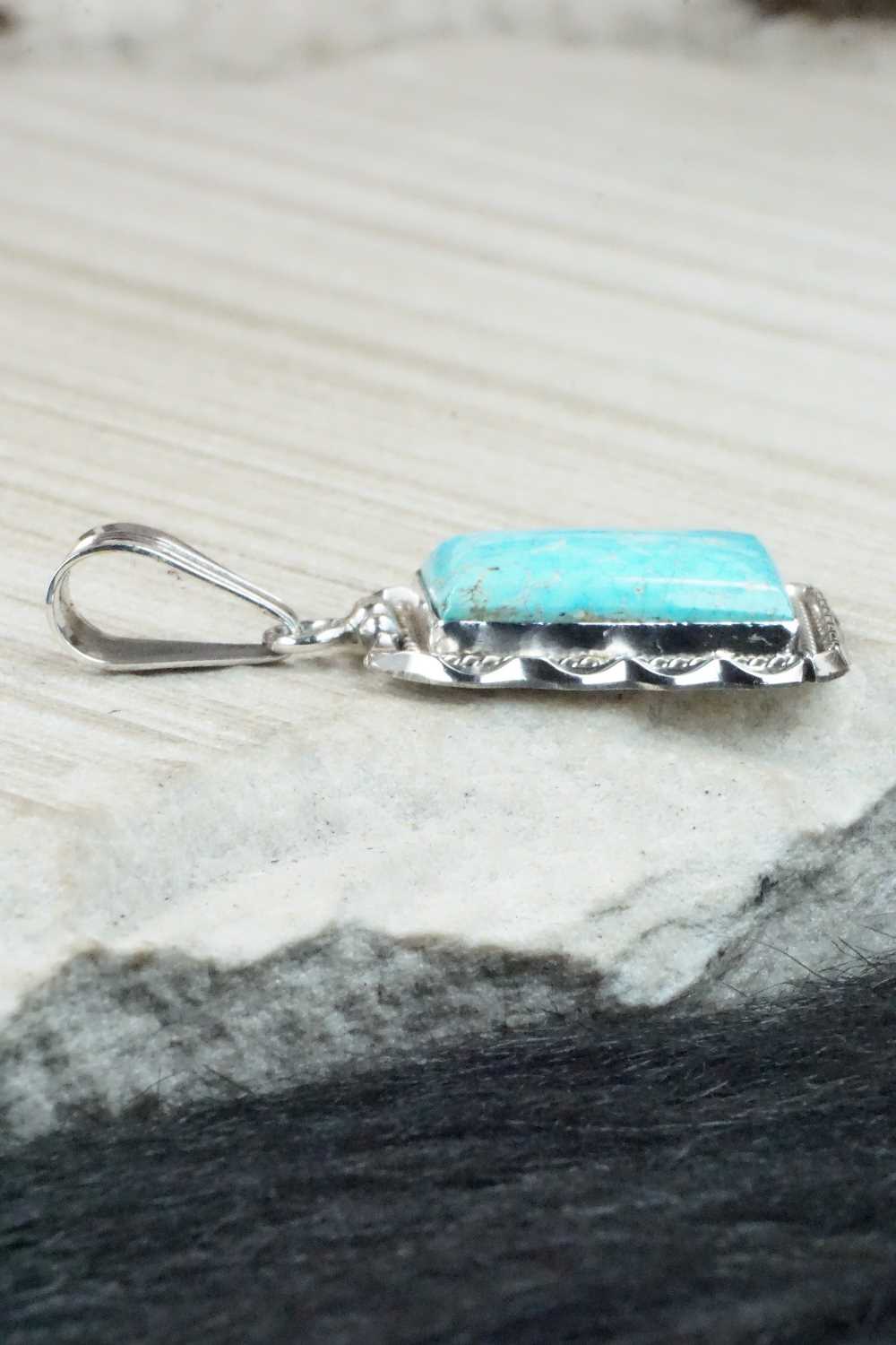 Turquoise & Sterling Silver Pendant - Samuel Yellowhair