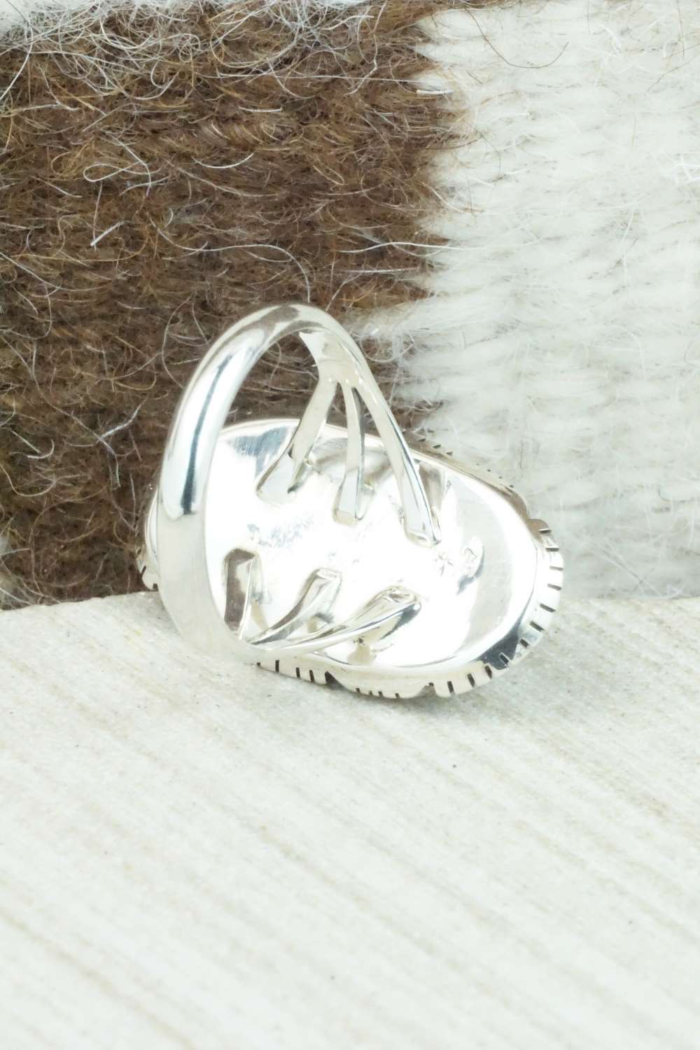 Turquoise and Sterling Silver Ring - Ray Jack - Size 9