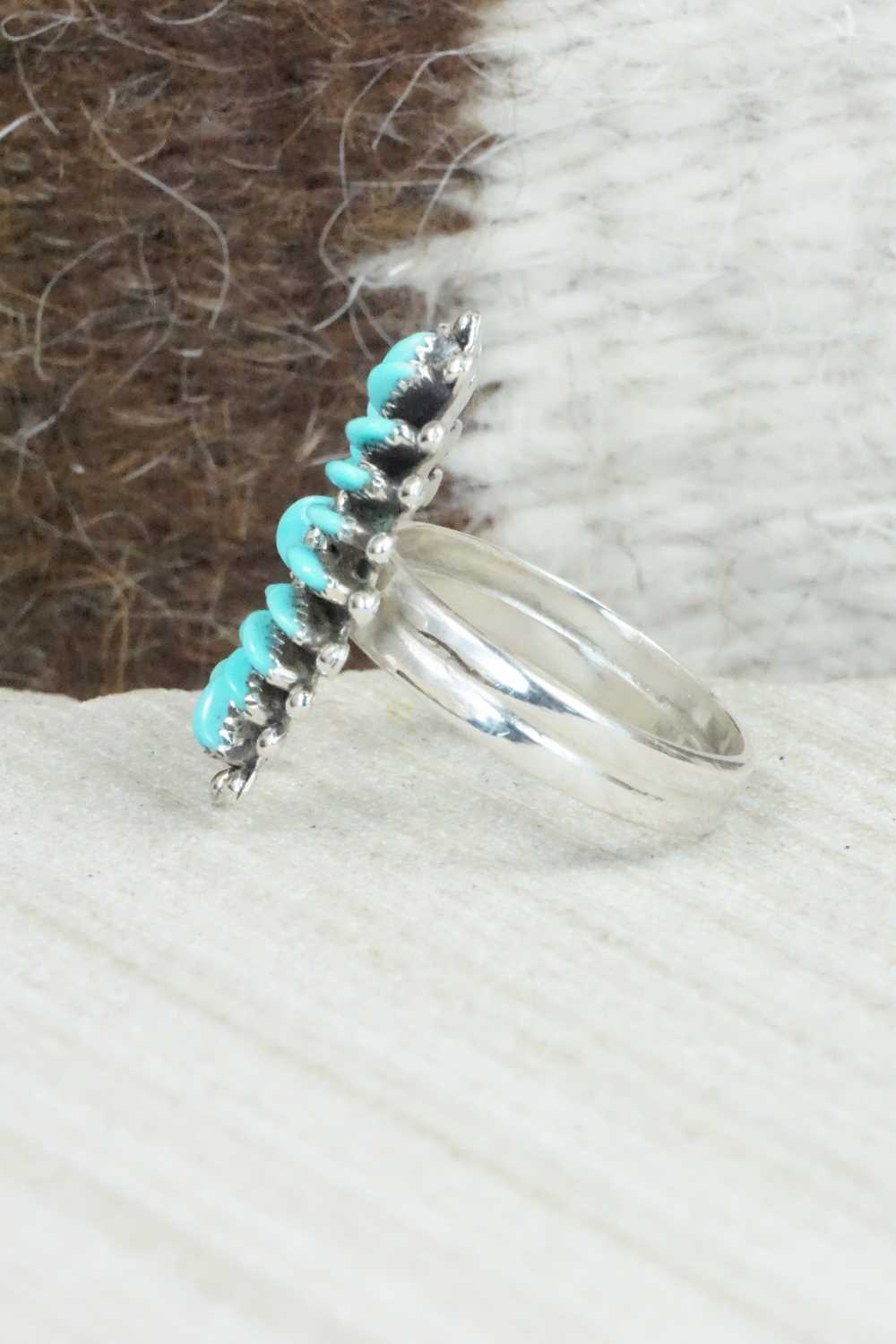 Turquoise & Sterling Silver Ring - Connie Wyaco - Size 6.5