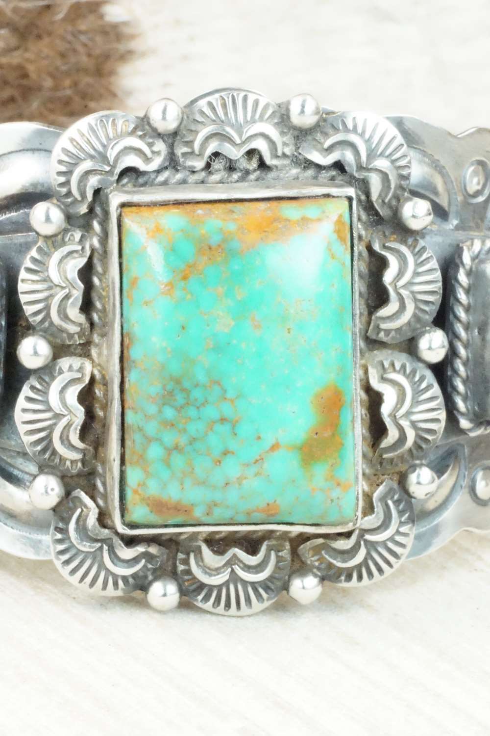 Turquoise & Sterling Silver Bracelet - Raymond Delgarito