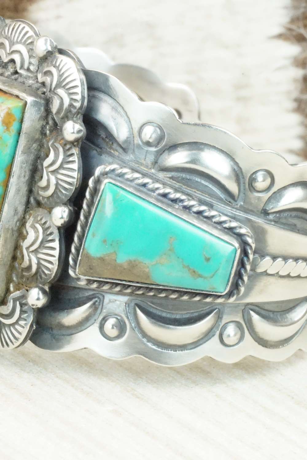 Turquoise & Sterling Silver Bracelet - Raymond Delgarito