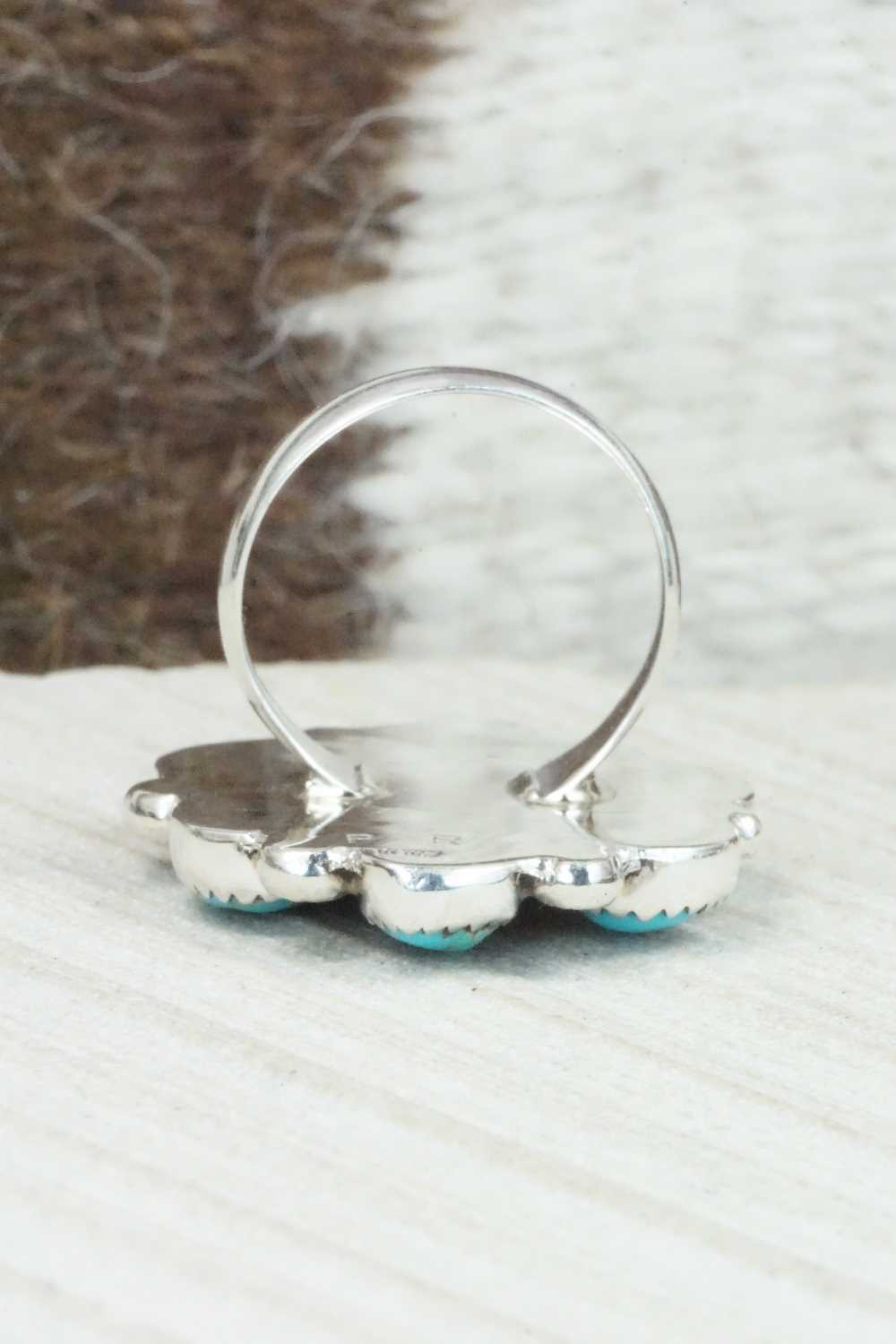 Turquoise & Sterling Silver Ring - Priscilla Reeder - Size - 7.75