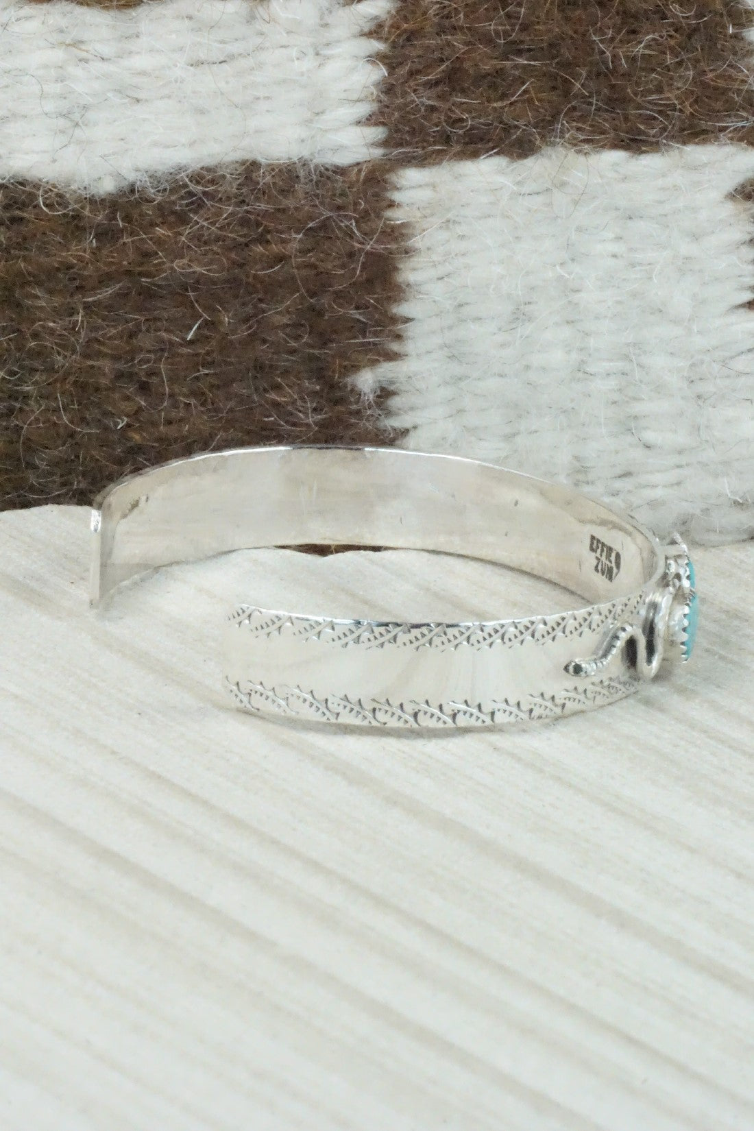 Turquoise & Sterling Silver Bracelet - Joy Calavaza