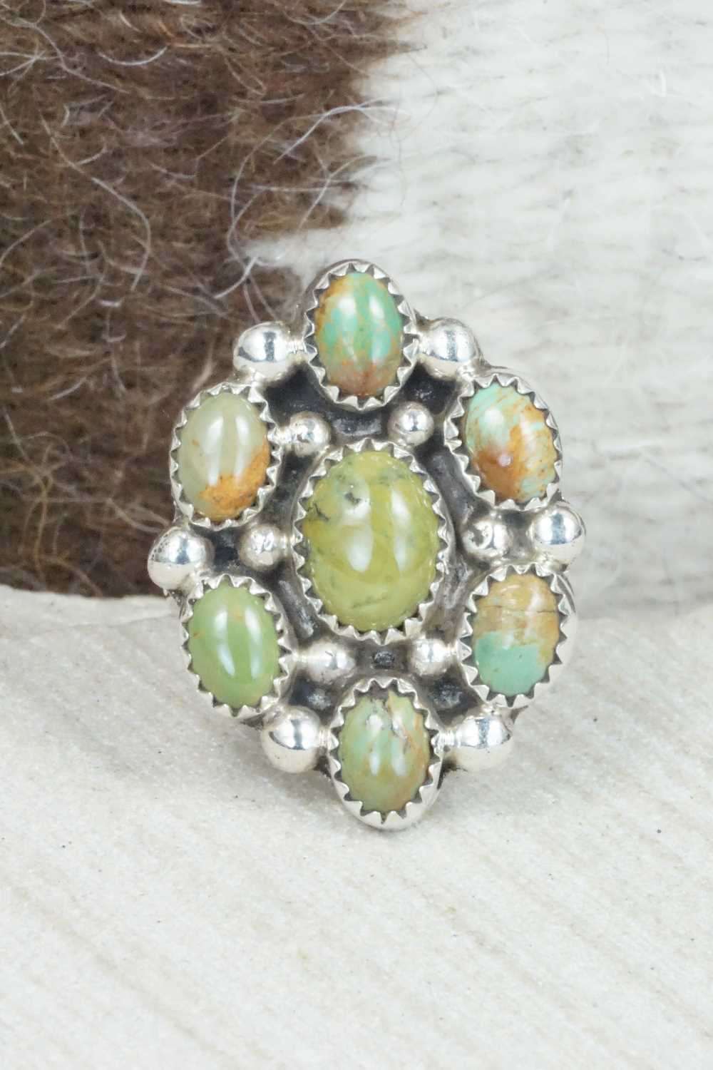Turquoise & Sterling Silver Ring - Priscilla Reeder - Size - 7.5
