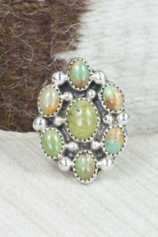 Turquoise & Sterling Silver Ring - Priscilla Reeder - Size - 7.5