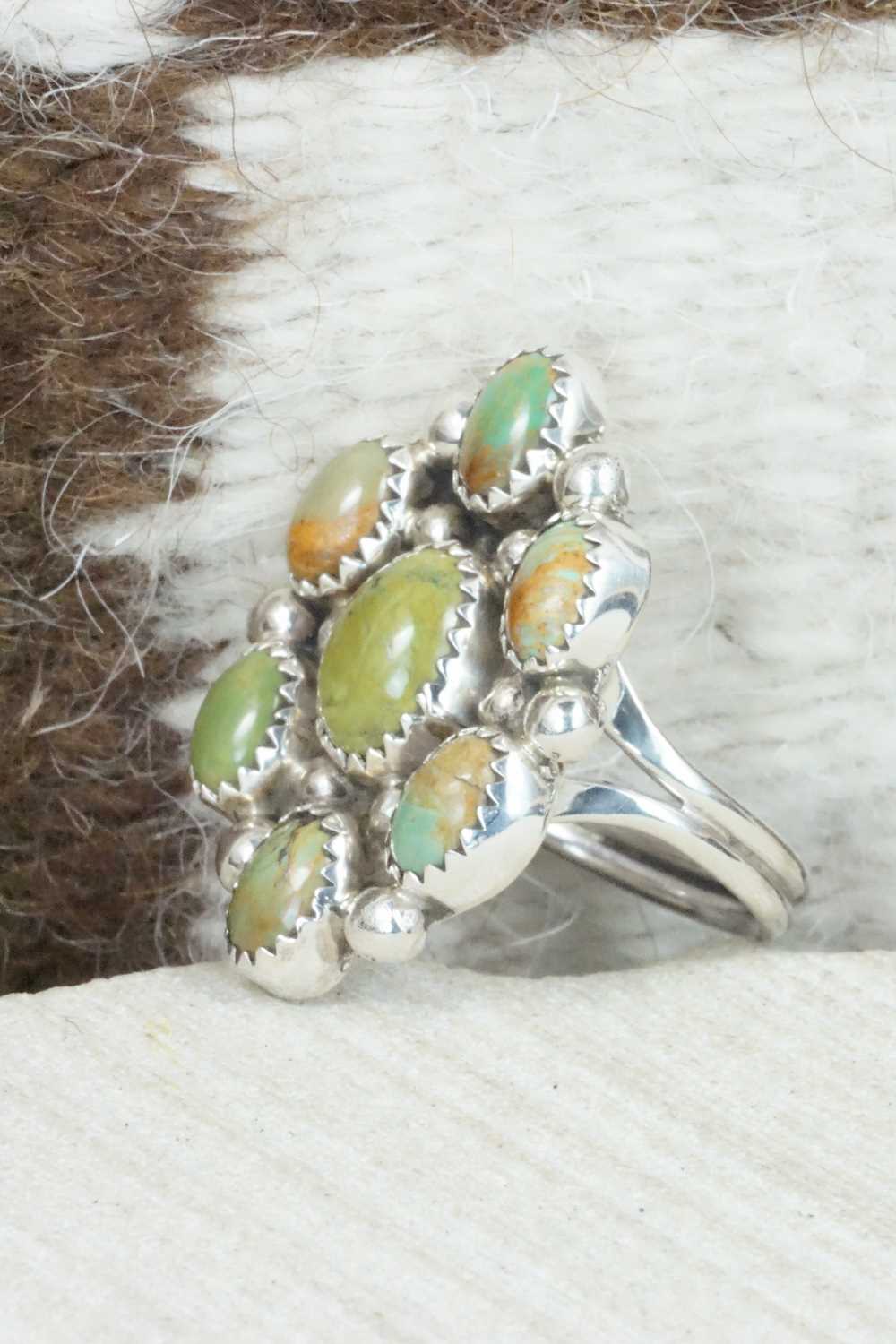 Turquoise & Sterling Silver Ring - Priscilla Reeder - Size - 7.5
