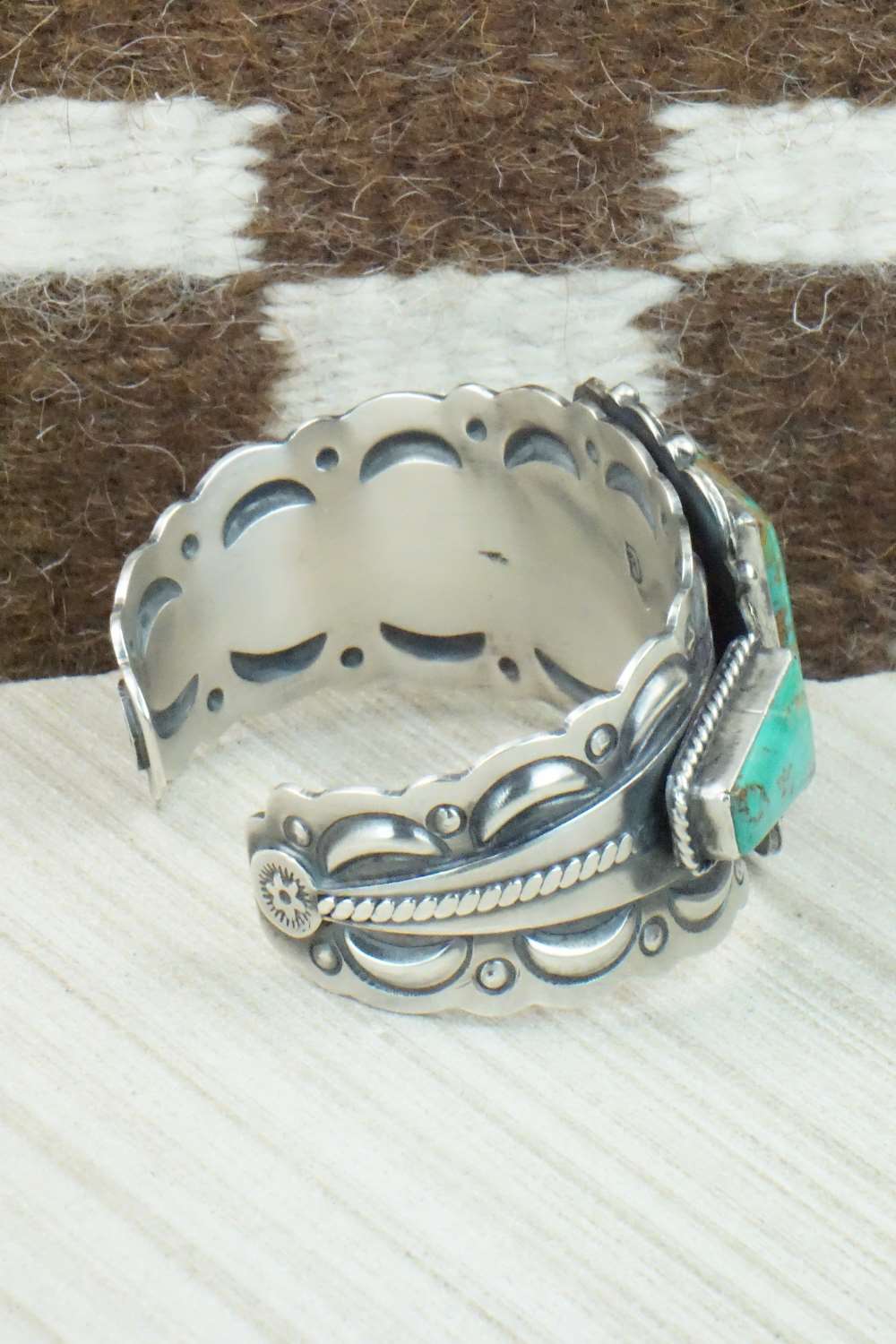 Turquoise & Sterling Silver Bracelet - Raymond Delgarito