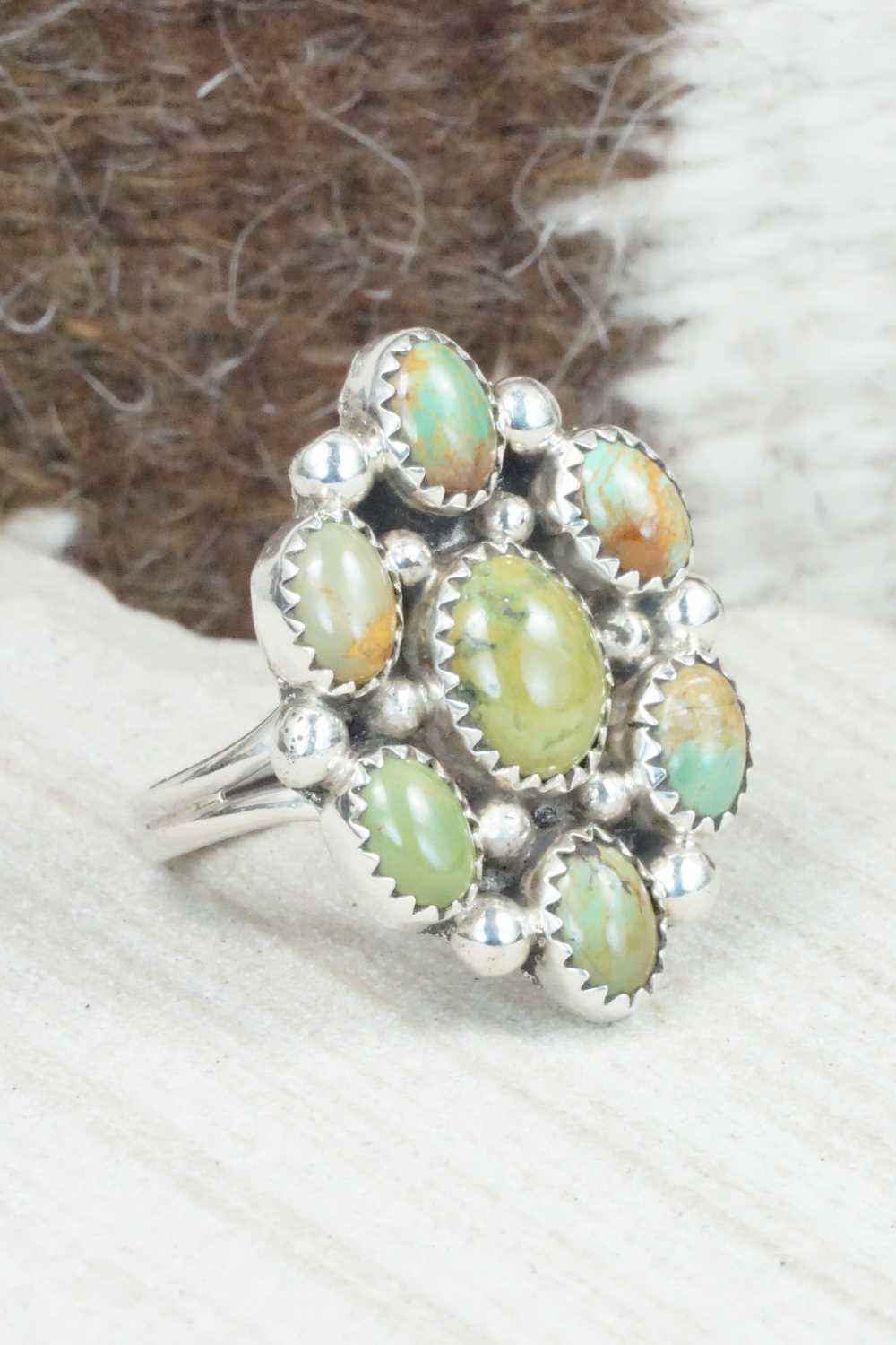 Turquoise & Sterling Silver Ring - Priscilla Reeder - Size - 7.5