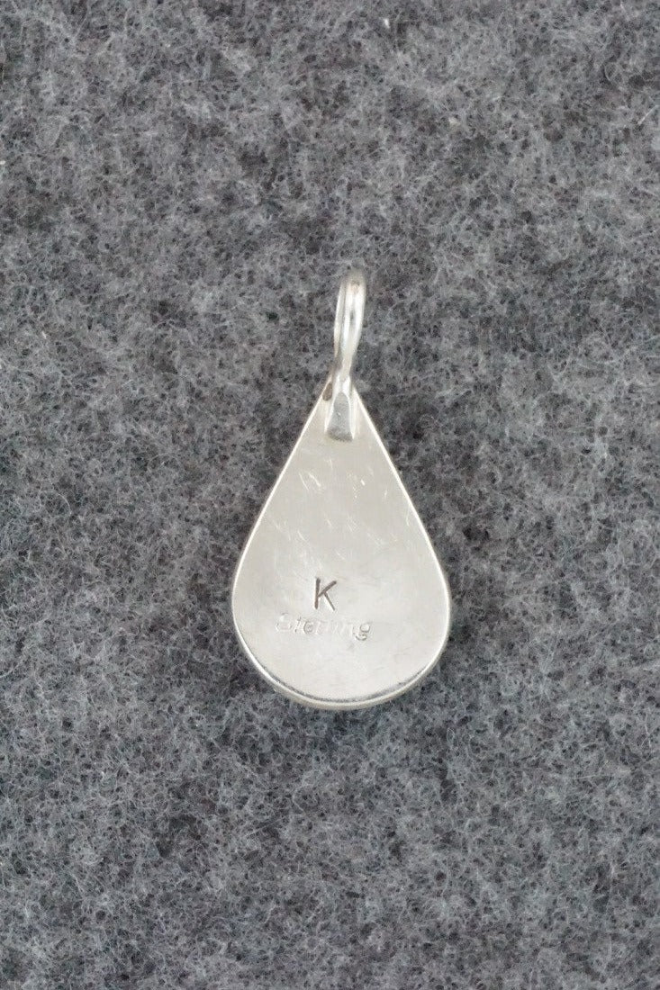 Turquoise & Sterling Silver Pendant - Laurie Kallestewa