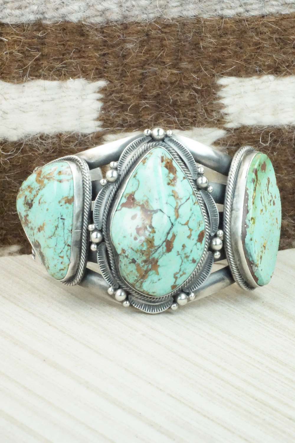 Turquoise & Sterling Silver Bracelet - Tom Lewis