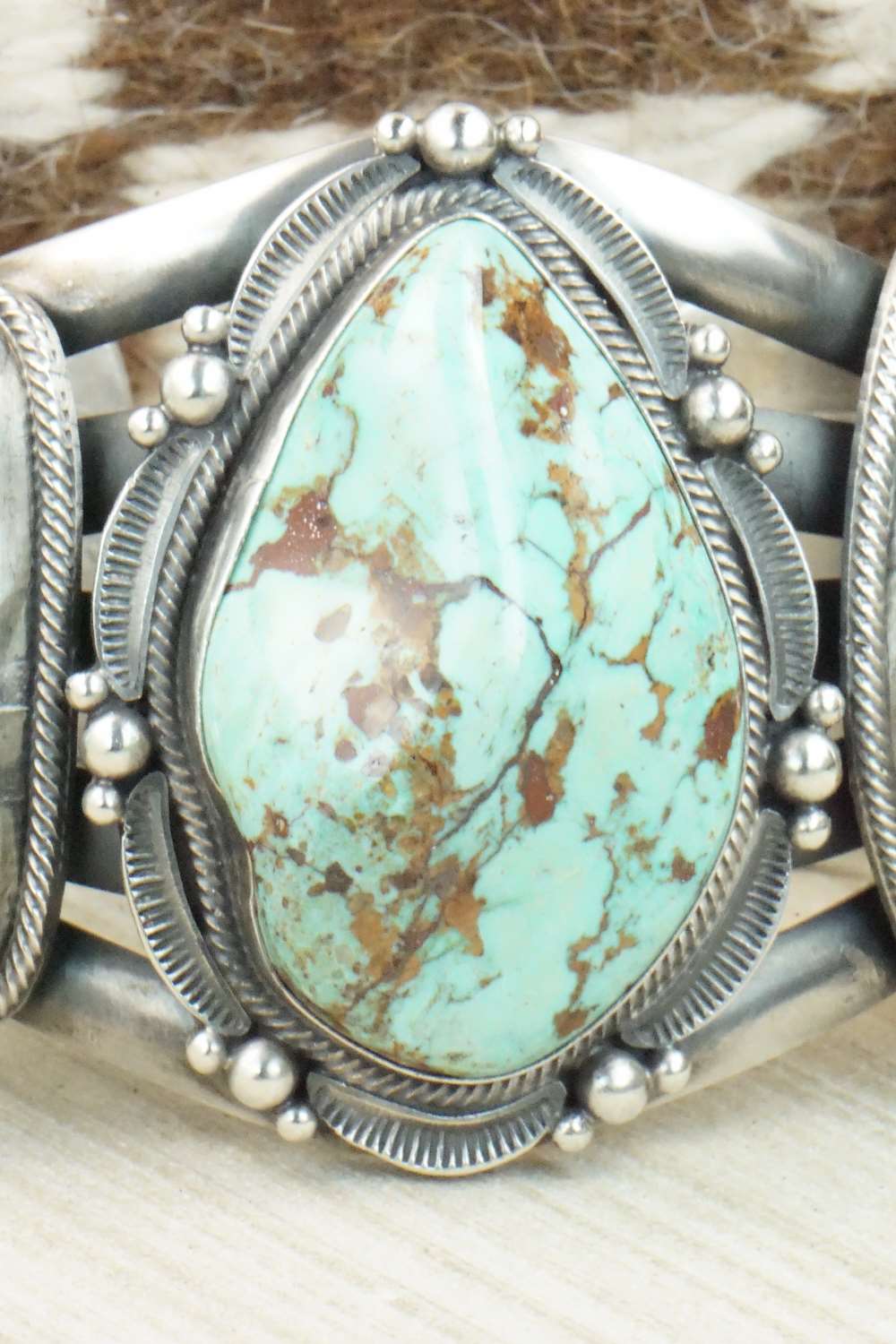 Turquoise & Sterling Silver Bracelet - Tom Lewis
