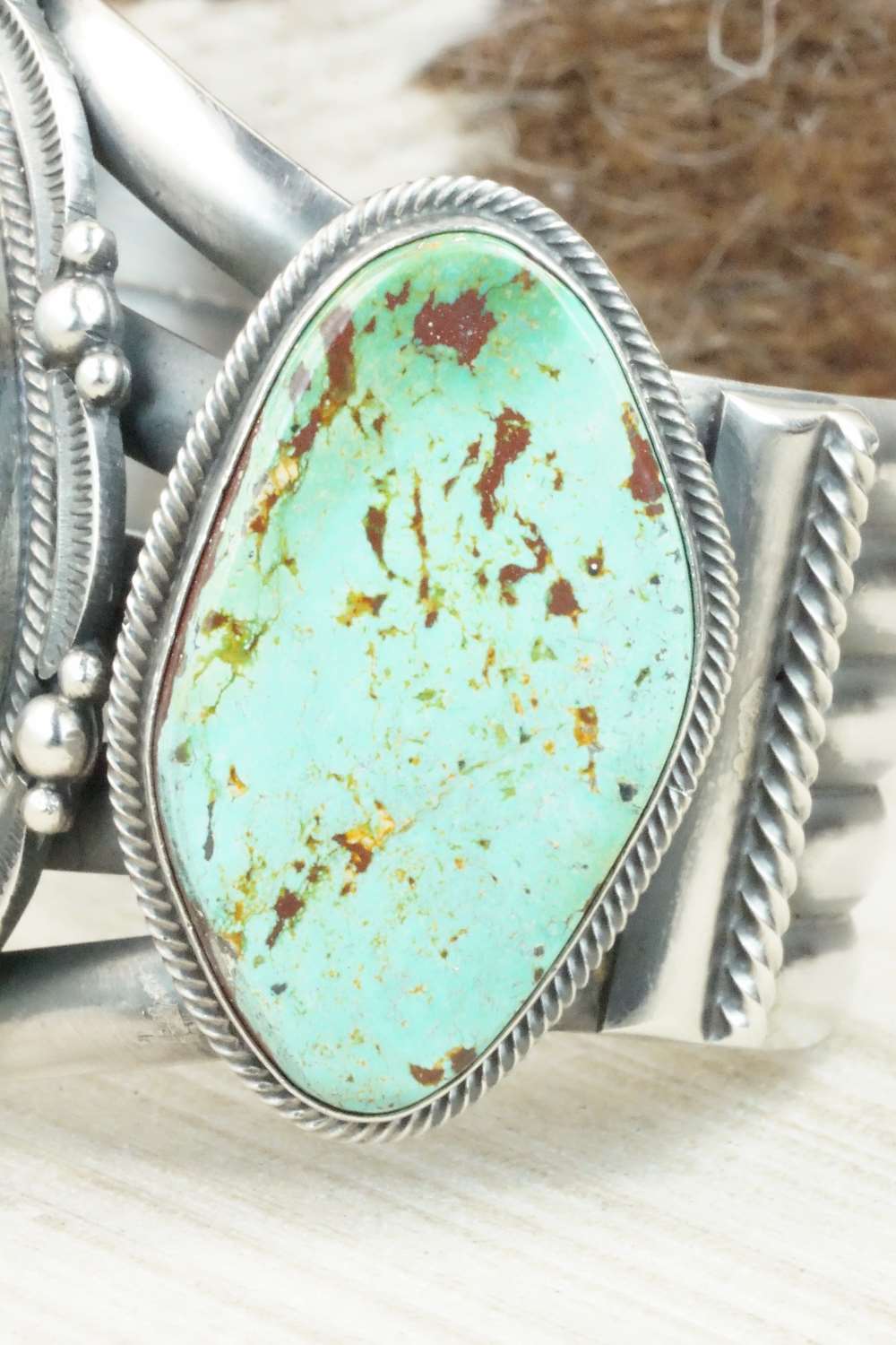 Turquoise & Sterling Silver Bracelet - Tom Lewis