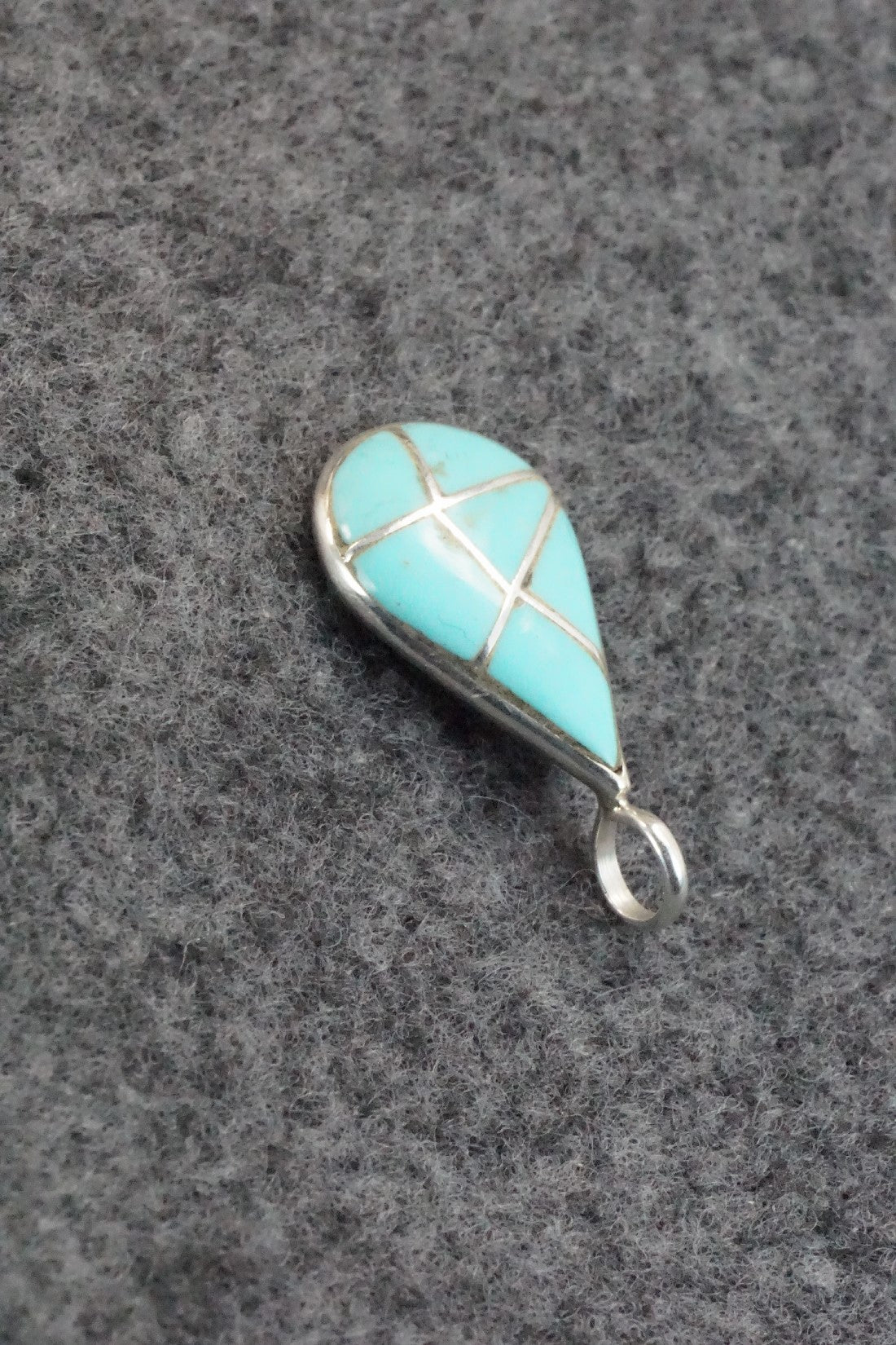 Turquoise & Sterling Silver Pendant - Laurie Kallestewa