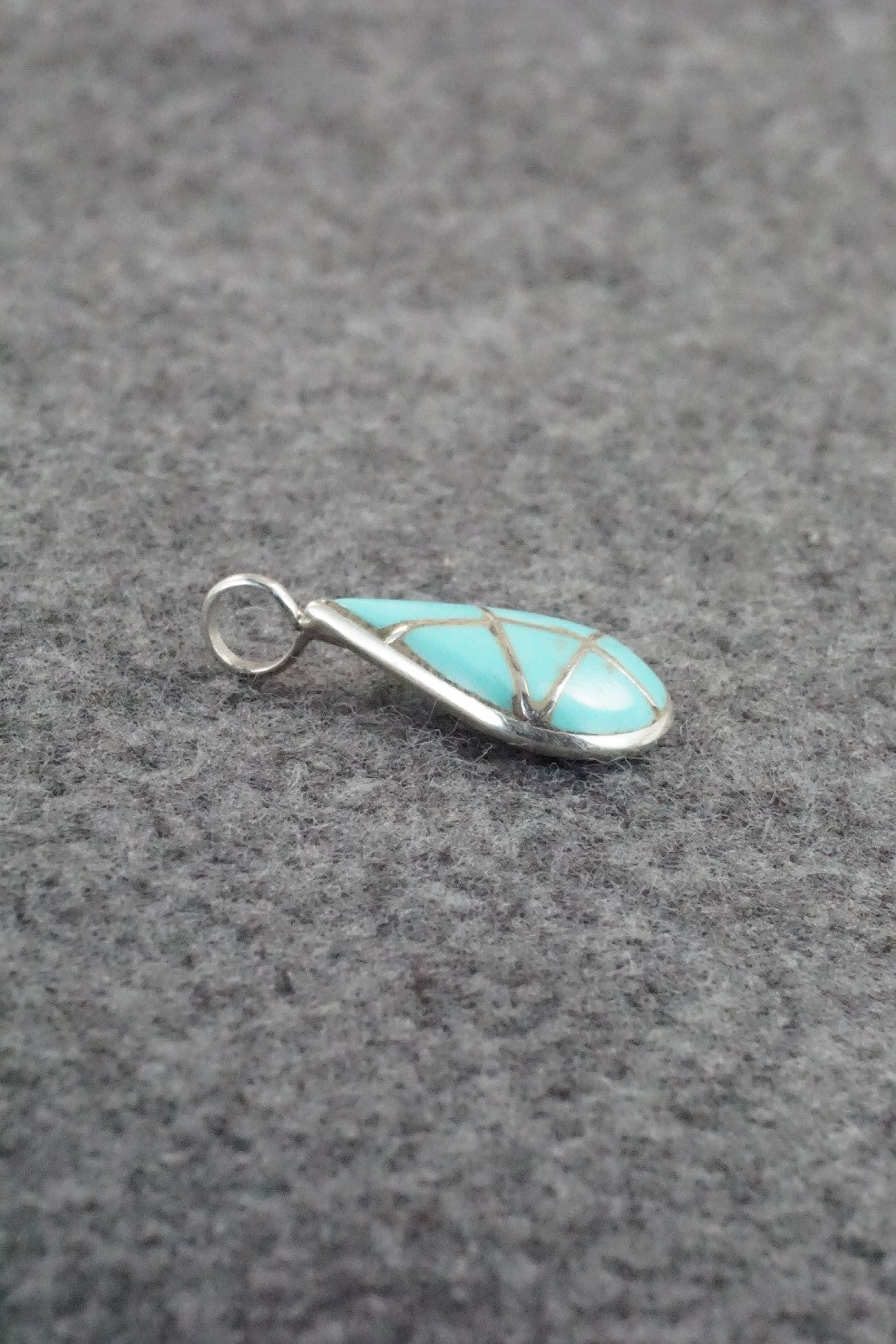 Turquoise & Sterling Silver Pendant - Laurie Kallestewa