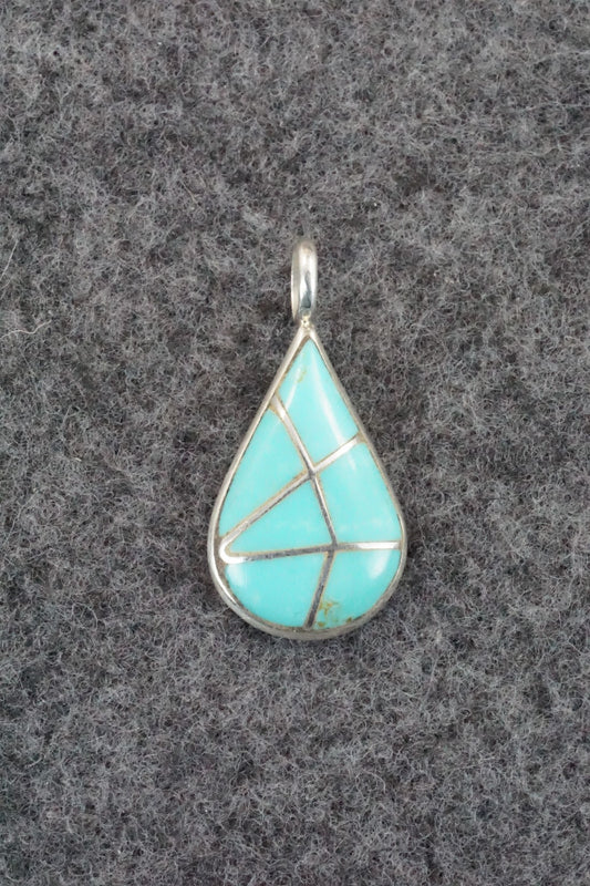 Turquoise & Sterling Silver Pendant - Laurie Kallestewa