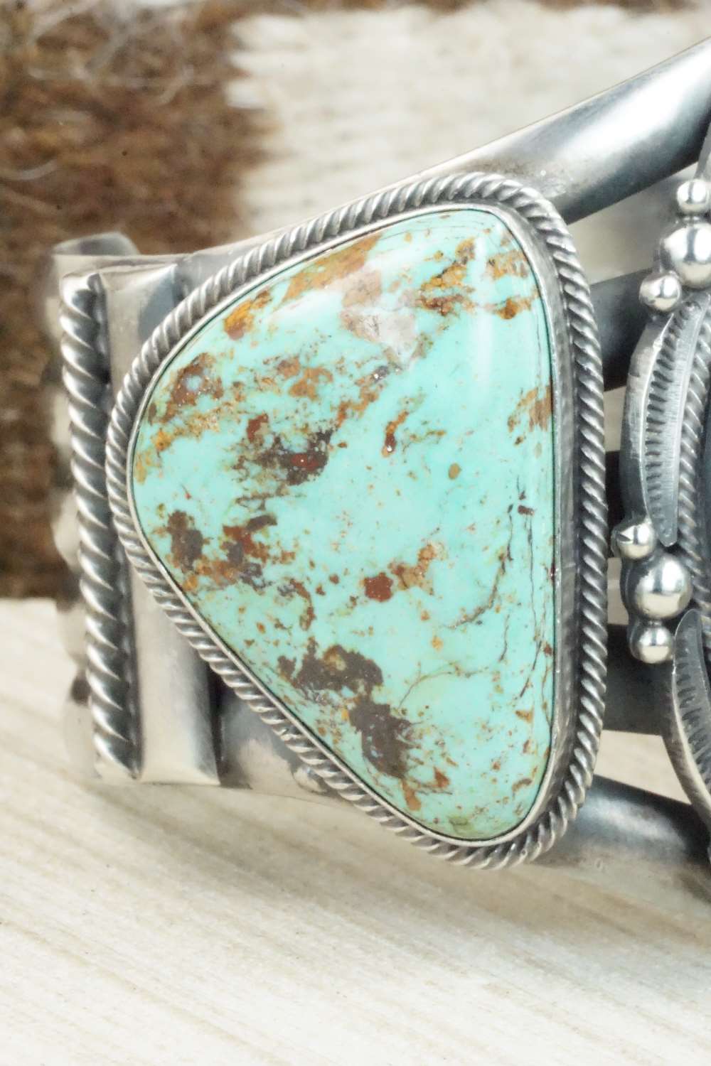 Turquoise & Sterling Silver Bracelet - Tom Lewis