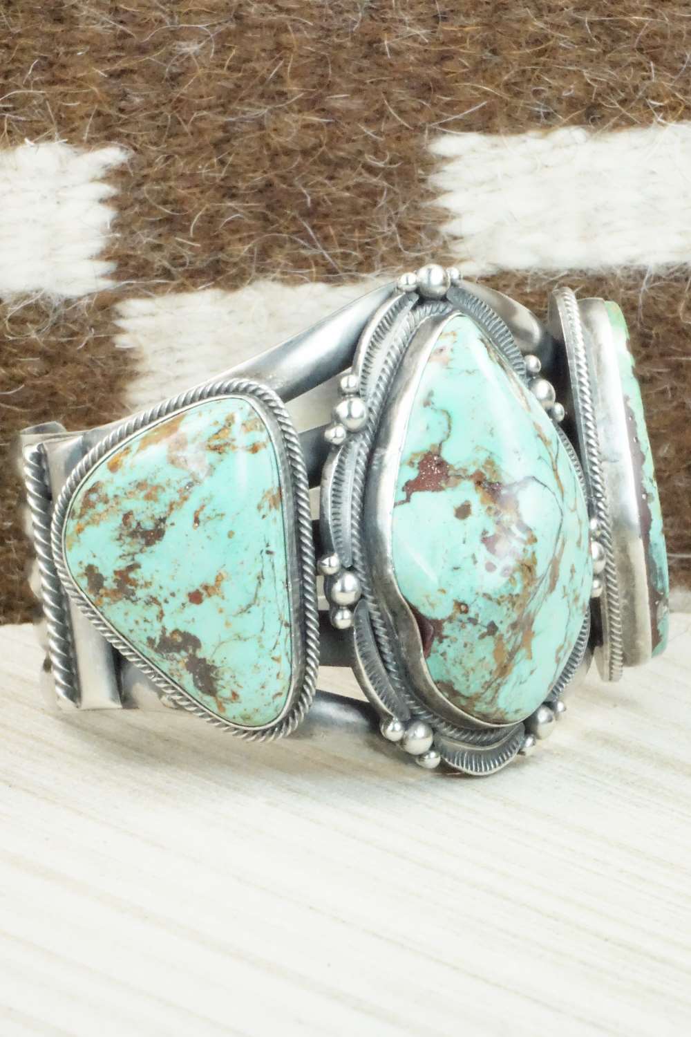 Turquoise & Sterling Silver Bracelet - Tom Lewis