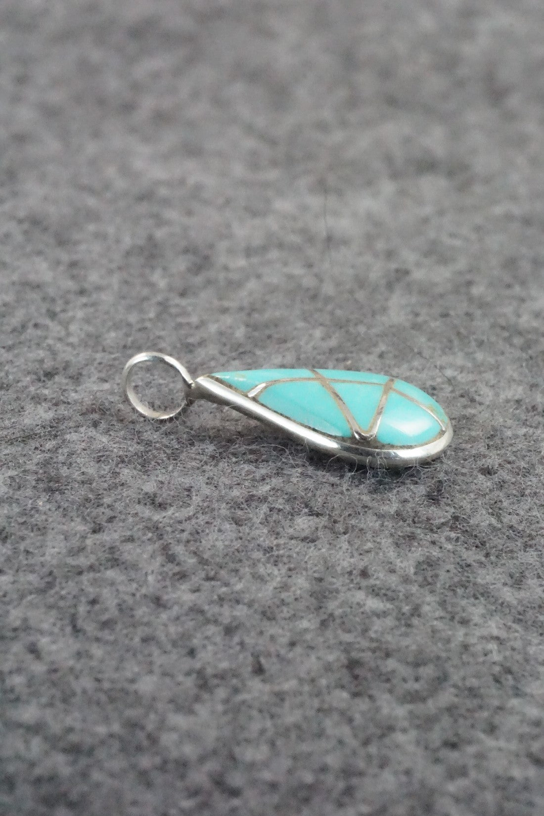 Turquoise & Sterling Silver Pendant - Laurie Kallestewa