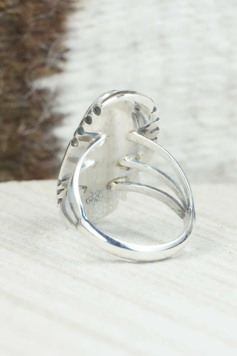 Turquoise & Sterling Silver Ring - Andrew Vandever - Size 8.75