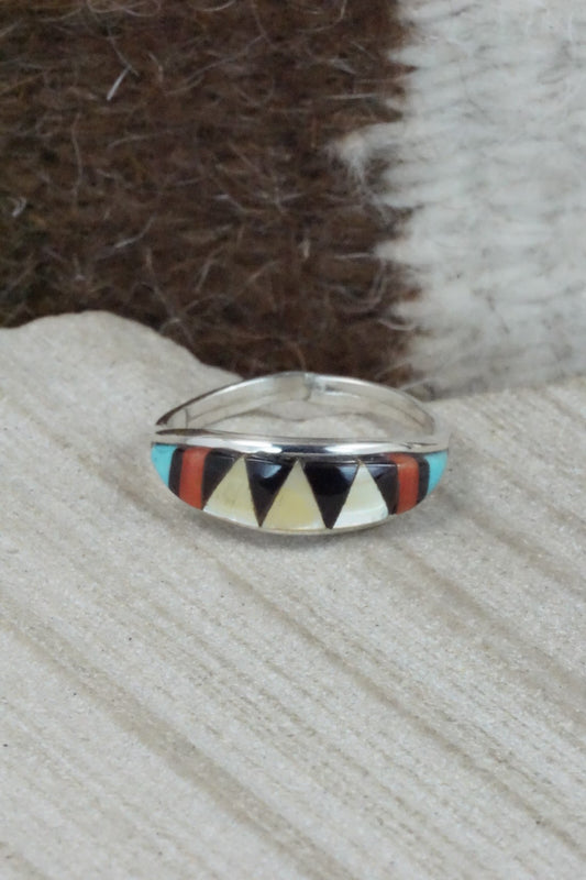 Multi Stone & Sterling Silver Ring - Cena Hernandez - Size 7.75