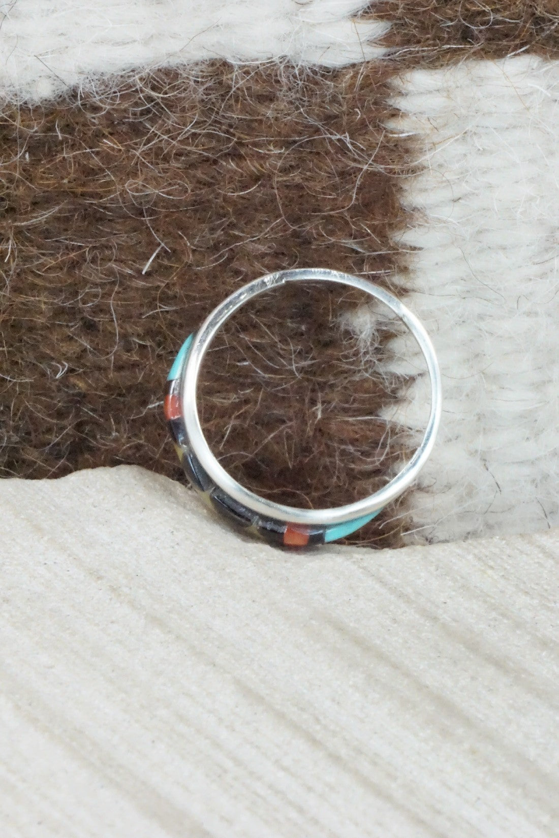 Multi Stone & Sterling Silver Ring - Cena Hernandez - Size 7.75