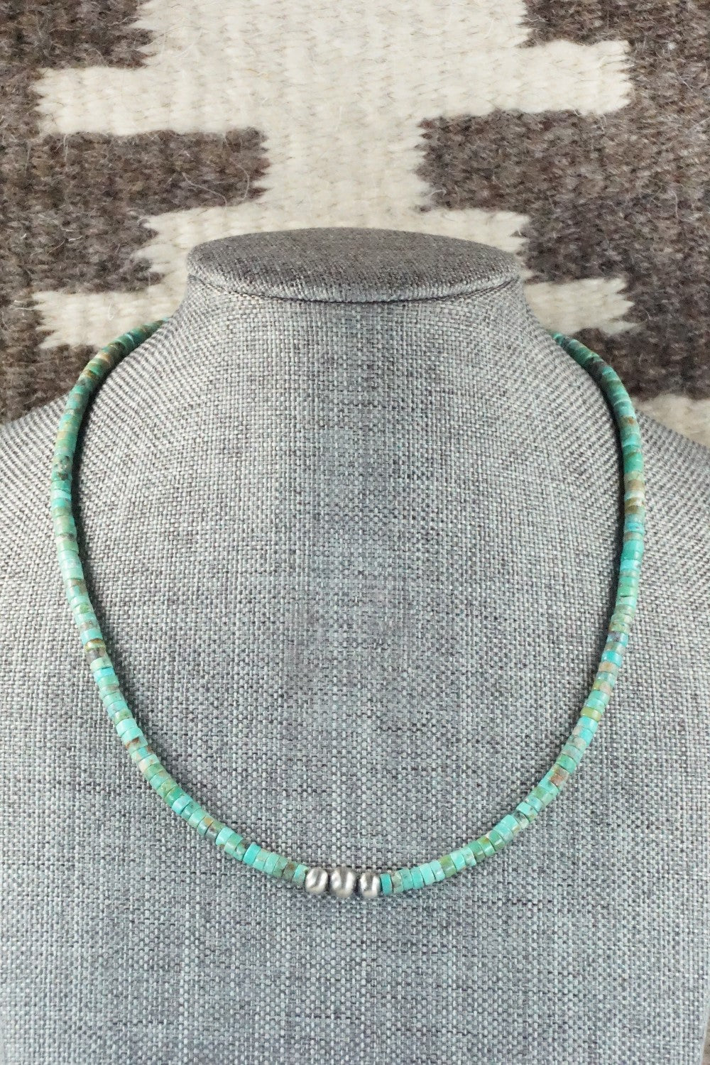 Turquoise & Sterling Silver Necklace - Louise Joe