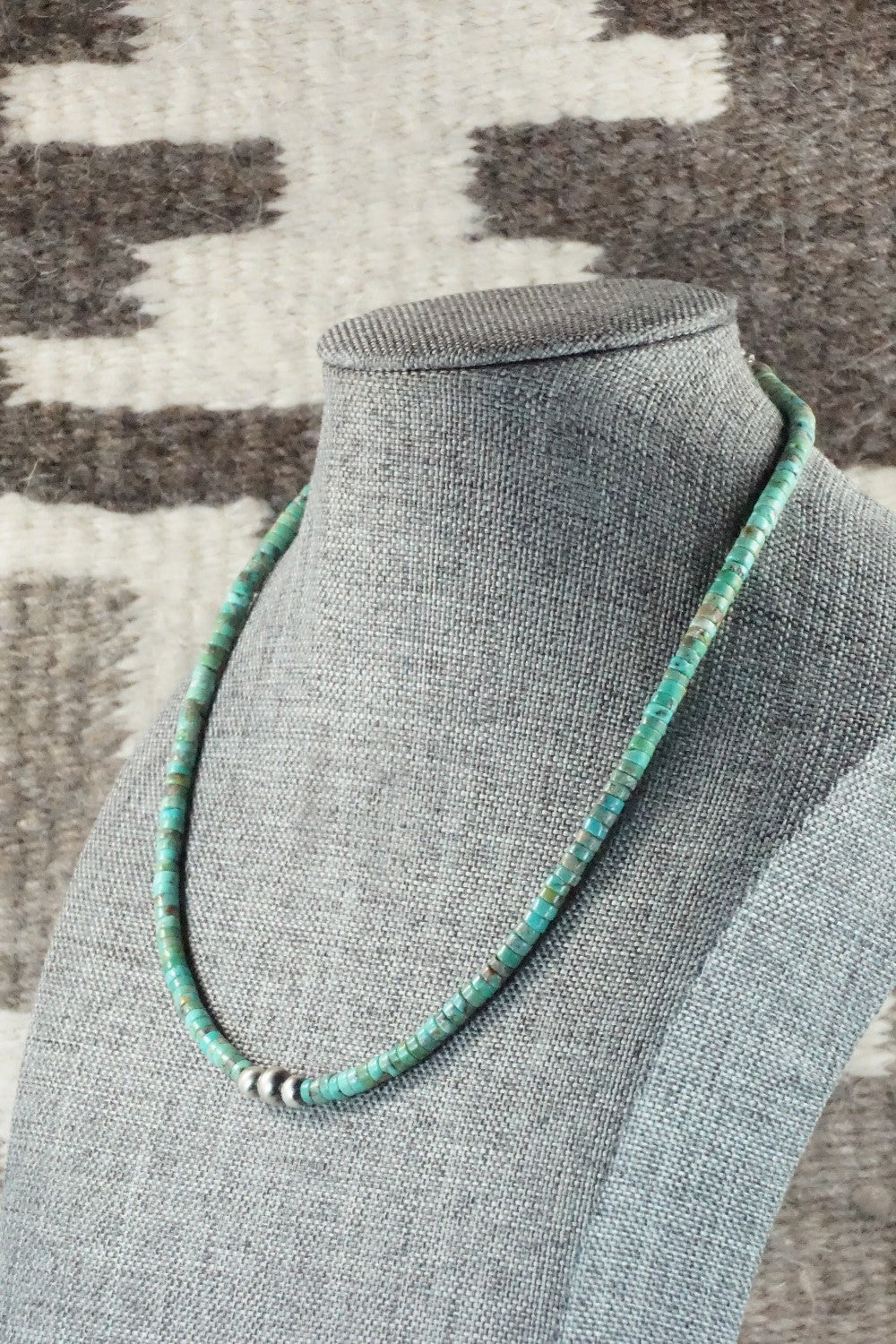 Turquoise & Sterling Silver Necklace - Louise Joe