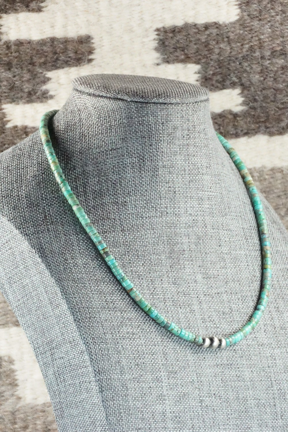 Turquoise & Sterling Silver Necklace - Louise Joe