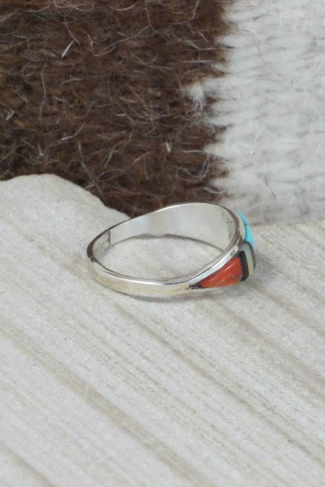 Multi Stone & Sterling Silver Ring - Cena Hernandez - Size 7.25