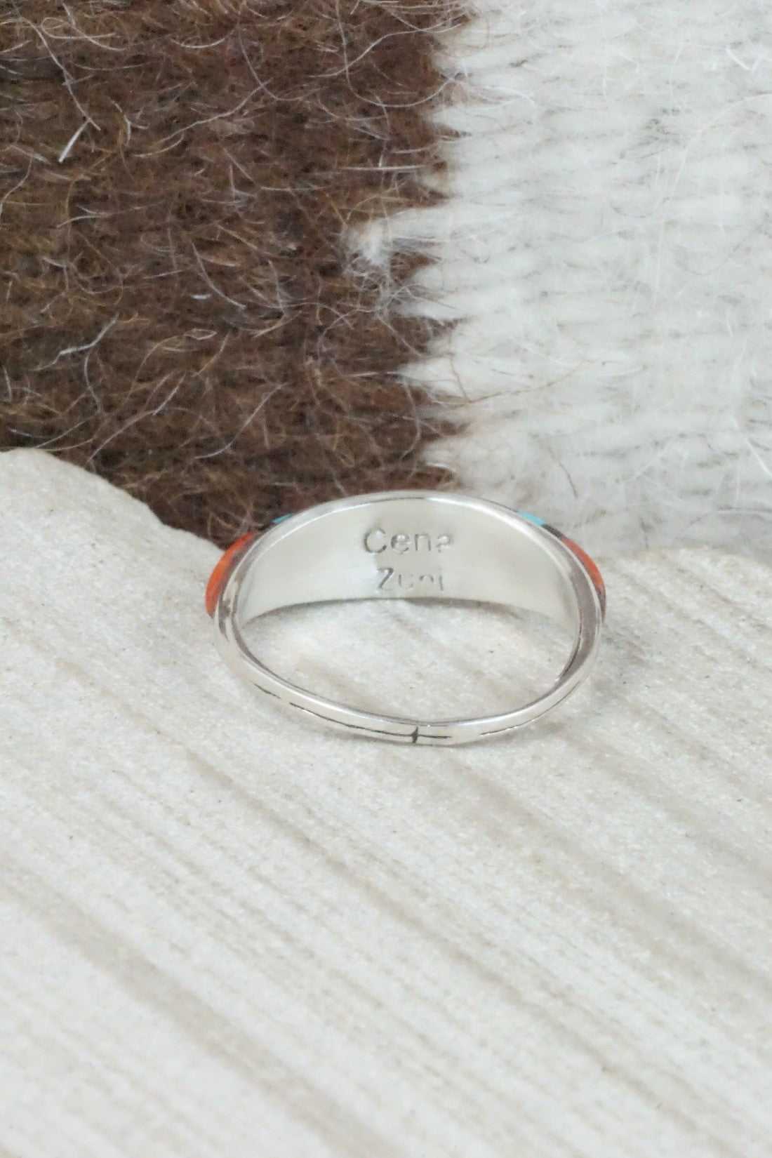 Multi Stone & Sterling Silver Ring - Cena Hernandez - Size 7