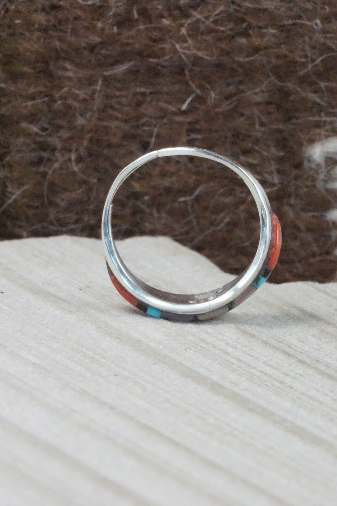 Multi Stone & Sterling Silver Ring - Cena Hernandez - Size 7