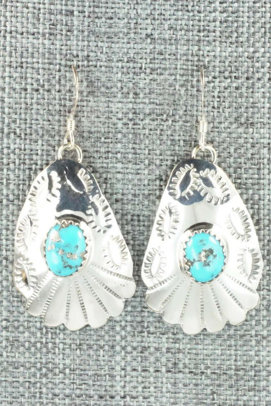 Turquoise and Sterling Silver Earrings - Roger Pino