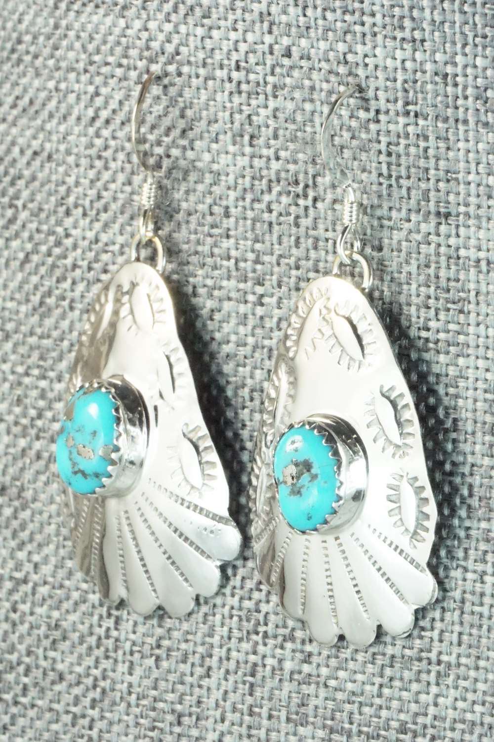Turquoise and Sterling Silver Earrings - Roger Pino